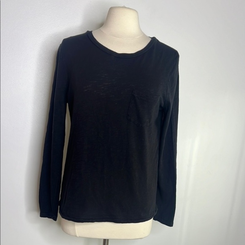 Madewell Classic Black Long Sleeve Top size large